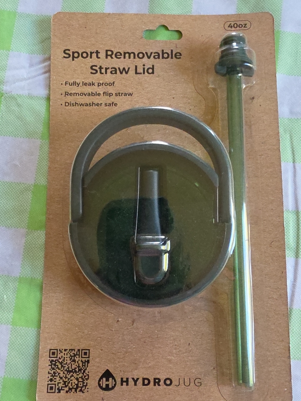 HydroJug 40 oz Sport Removable Straw Lid - Pine